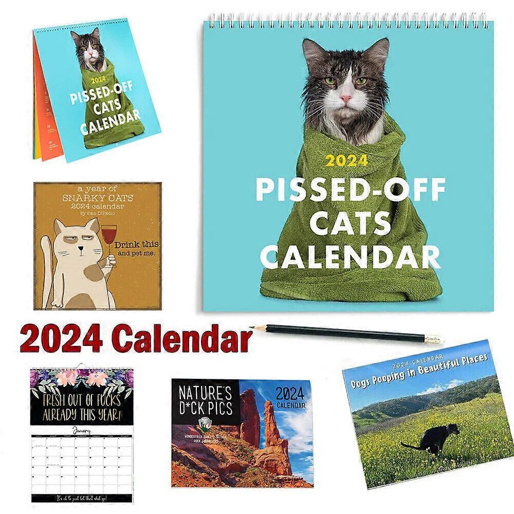 Calendrier 2024 des chats énervés