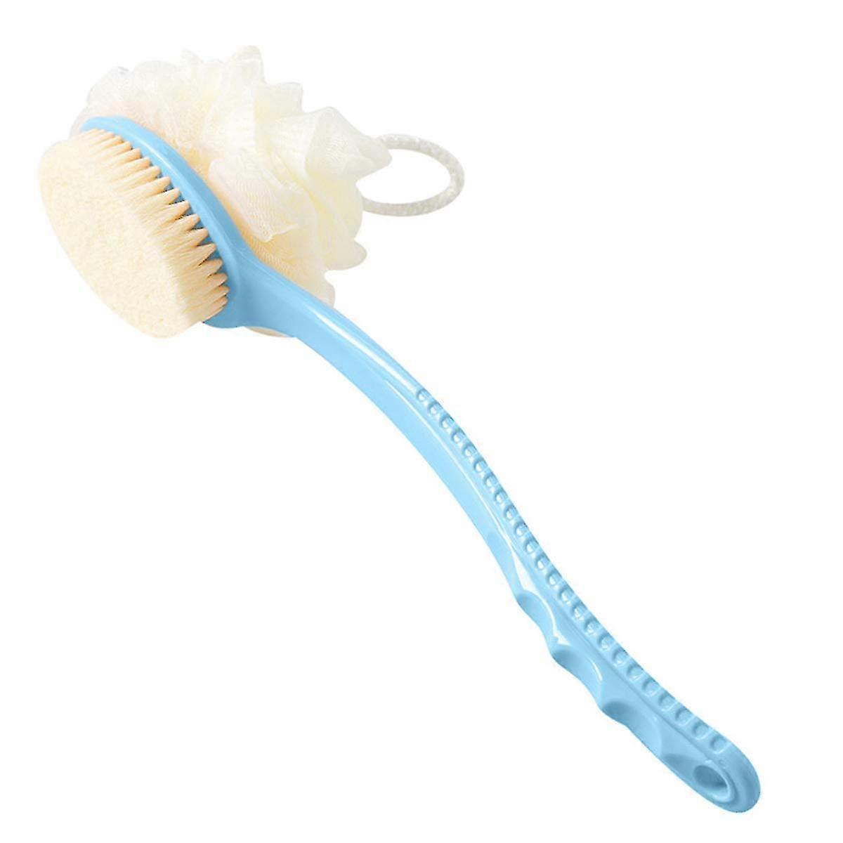 2 In 1 Bath Body Brush With Soft Loofah And Bristles Back Scrubber With Curved Long Handled Shower Brush Banmo