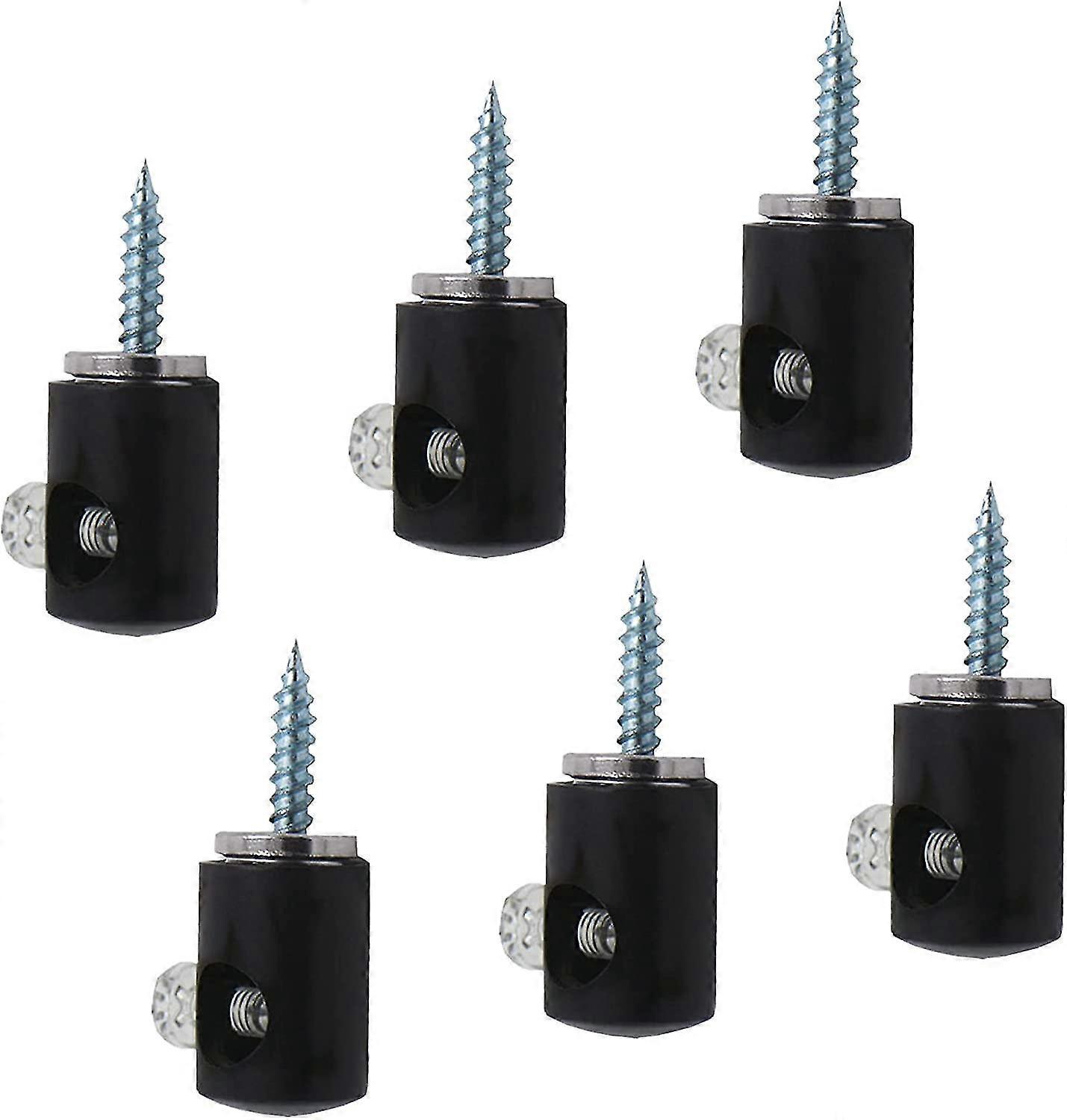 6 Pack Lighting Hooks For Chandelier, Ceiling Light - Black