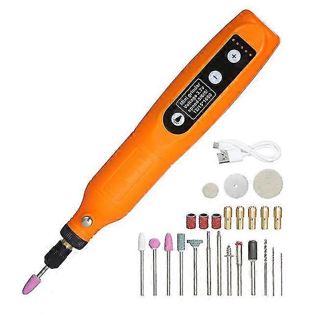 Cordless rotary tool 3.7v li-ion power 5 variable speed usb charging for light-duty crafting polishing waxing drilling engraver