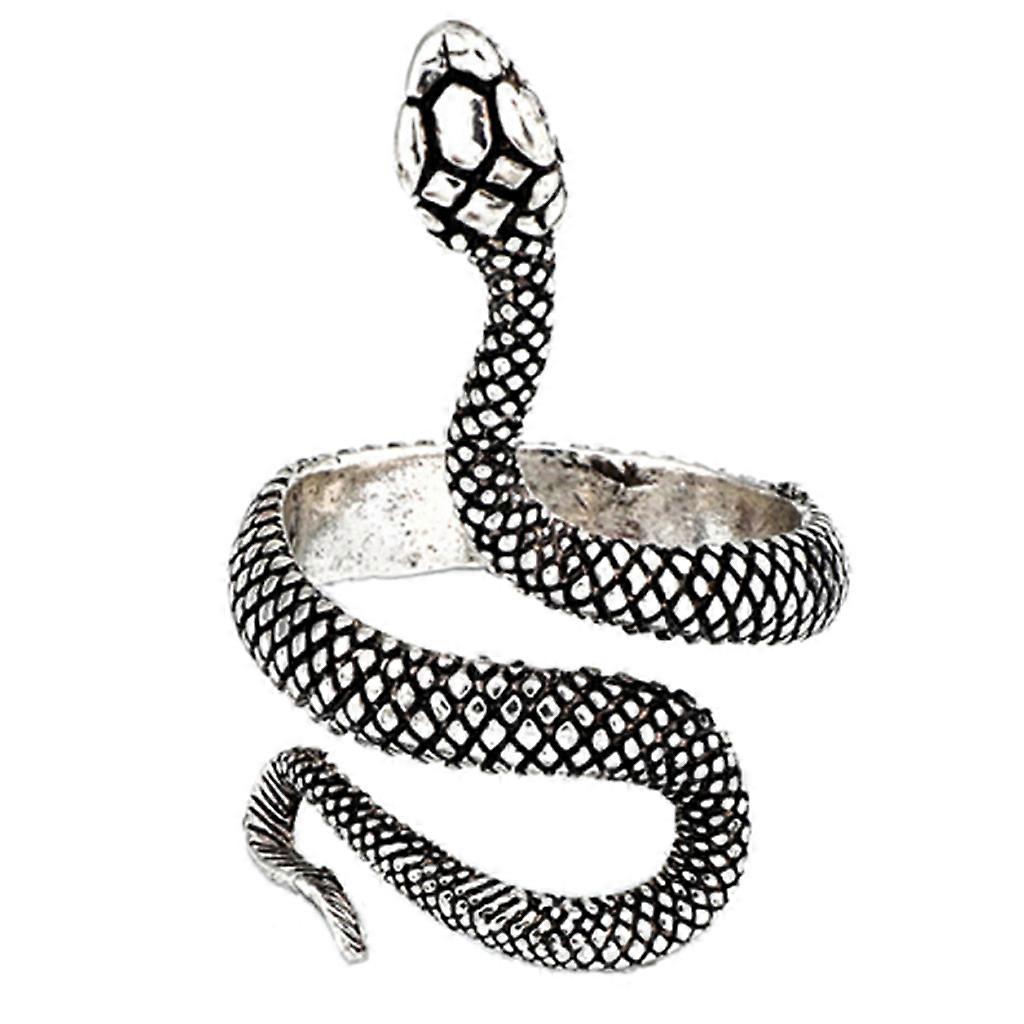 Retro Vintage Snake Ring Silver Gothic Punk Finger Rings Retro Adjustable Open