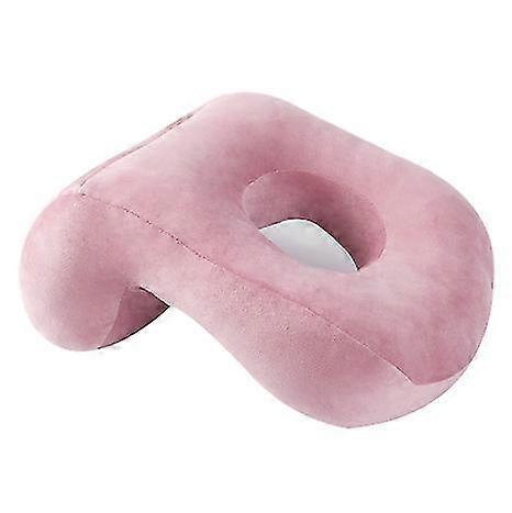 Memory Foam Nap Pillow Multifunctional Hollow Plush Solid Color Pillow-MXBC