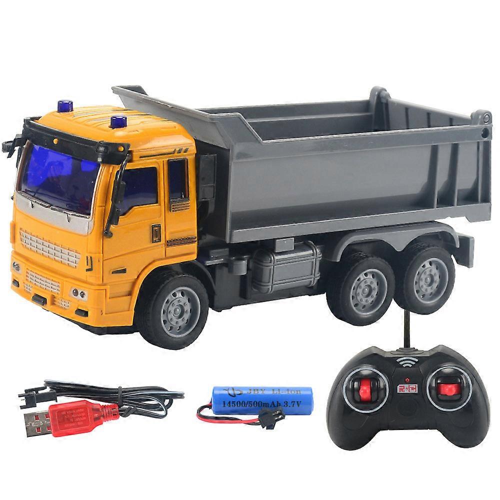 Telecomandă Camion de pompieri Jucărie Model de jucării pentru băiat RC Engineering Amestecarea Macaralei Scurgerea apei Cadouri de Crăciun