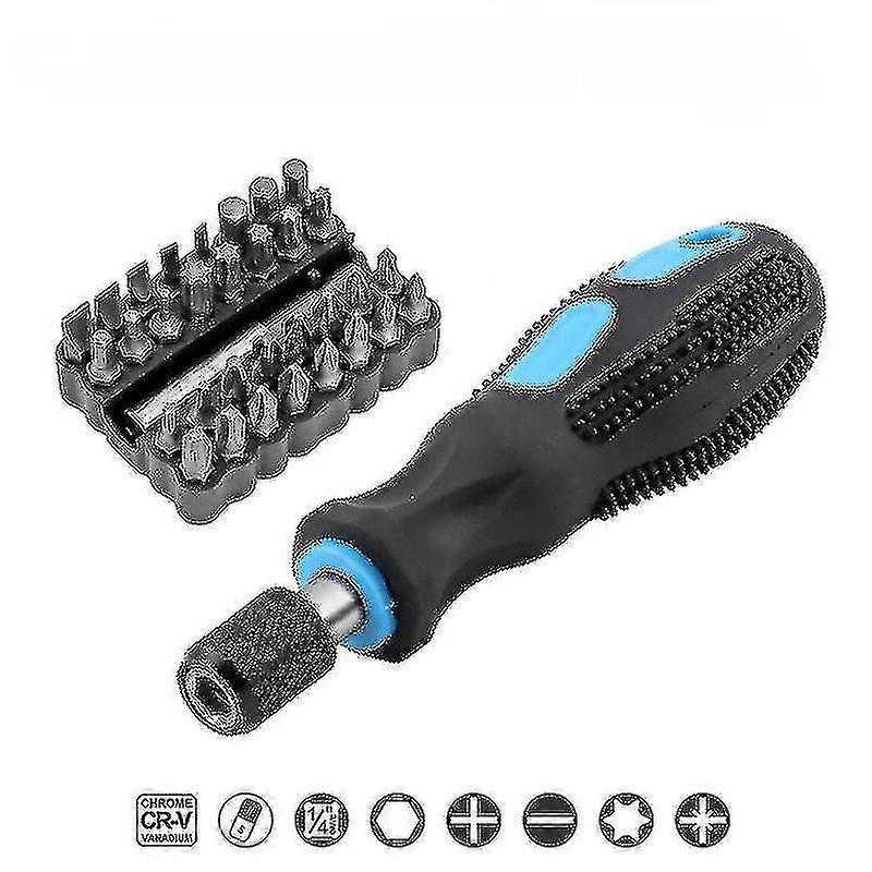 Hex Shanked Non-slip Screwdriver With Screwdriver Bits Rep Kit