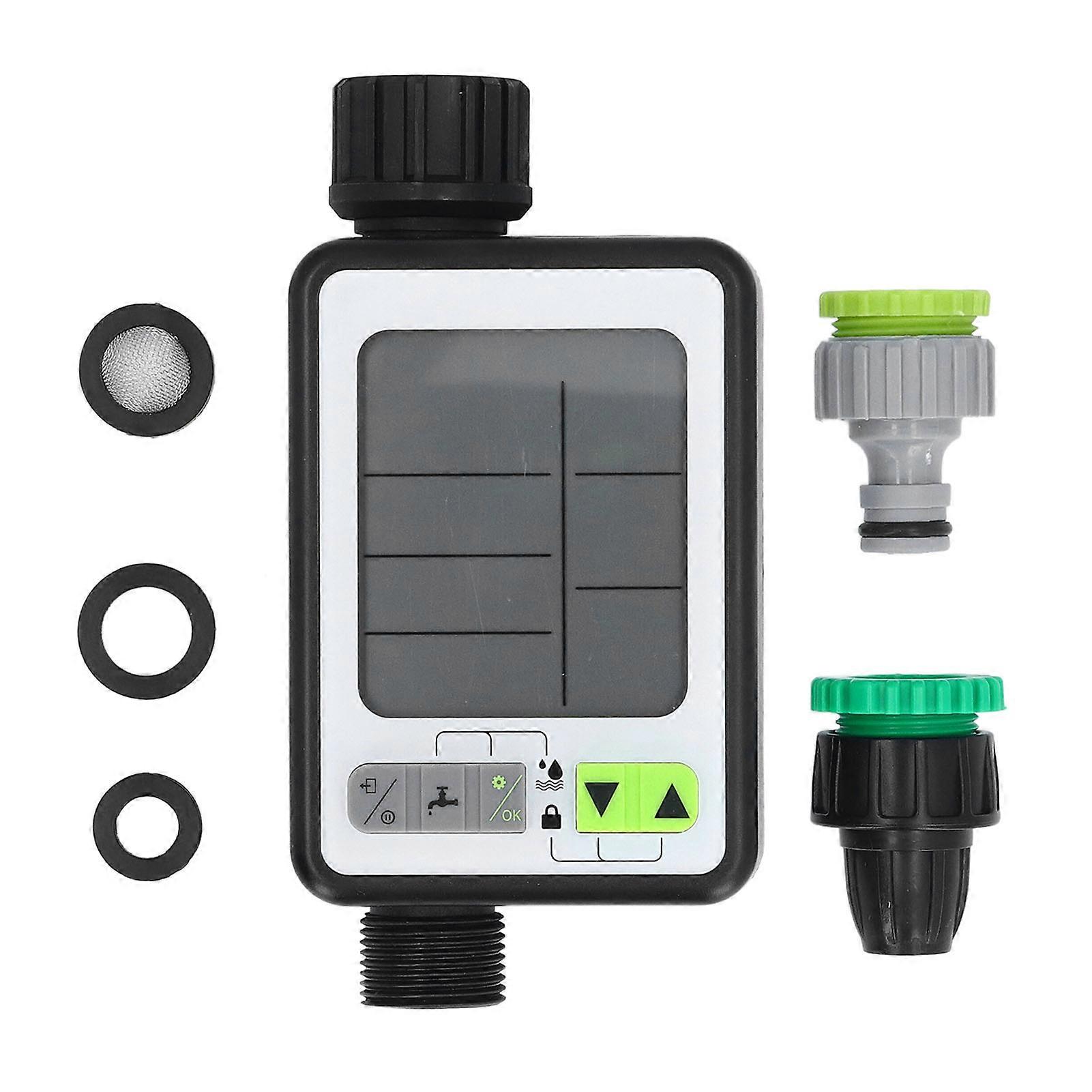Digital Irrigation Hose Water Timer 3.2in Screen Rain Sensing 3 Intelligent Modes Digital Irrigation System Timer for Plant Yard Lawn Outdoor
