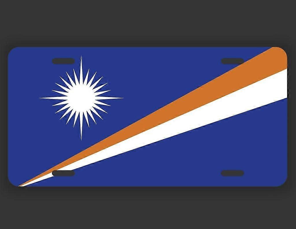 Placa de Licença das Ilhas Marshall Tag Vanity Metal | Metal impresso UV | 6 polegadas por 12 polegadas | Carro Caminhão RV Trailer Wall Shop Man Cave | VL