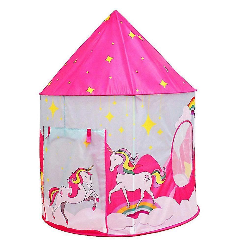 1set Unicorn Pattern Tent Toy Home Foldable Tent Portable Tent Children Tent Indoor Playhouse Windowed Playhouse For Home Kids