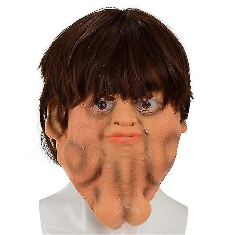 Halloween Double Chin Mask Latex Head Cover