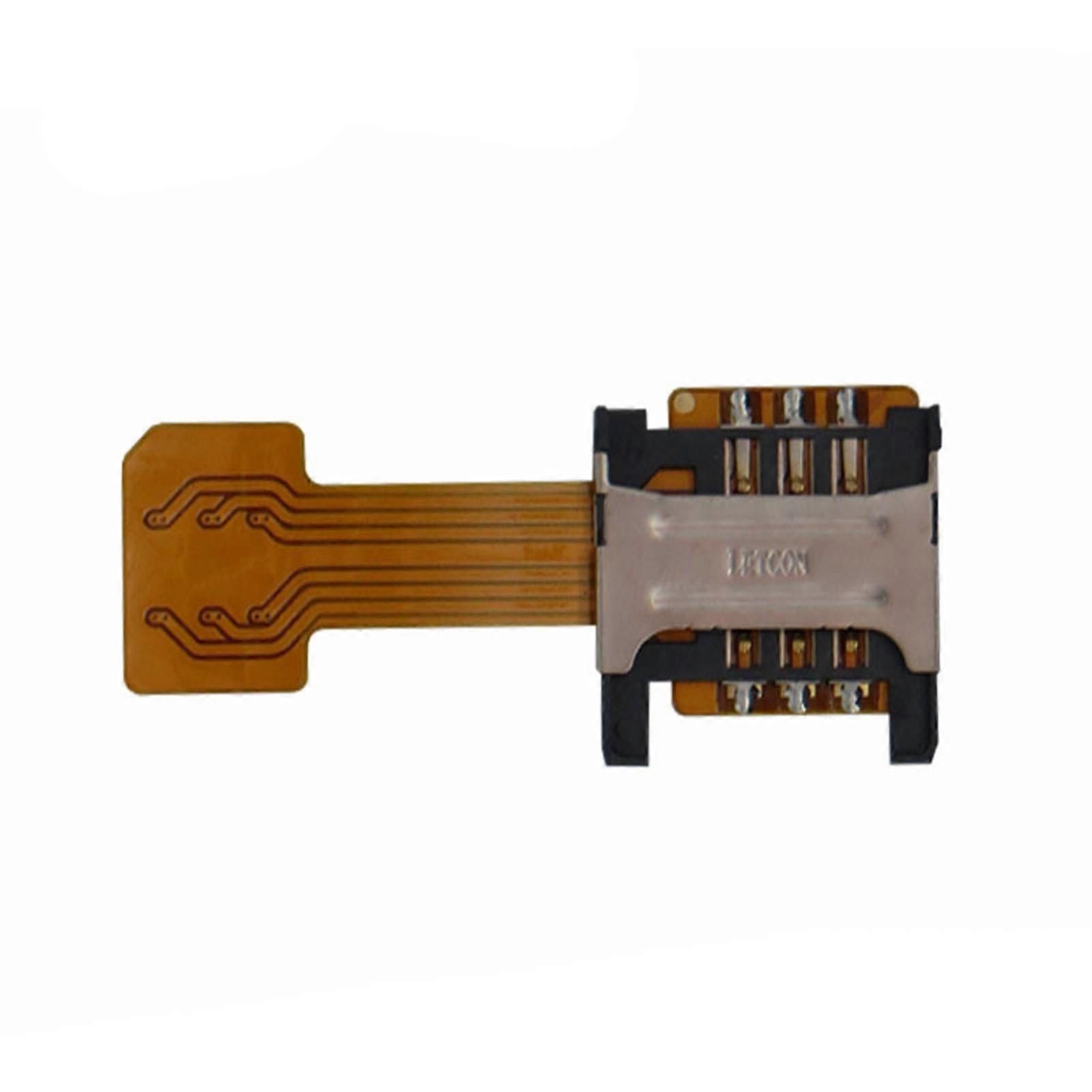 Card Extender Dual Sim Adapter Extension Cable Slot Durable For Mobile Phone Android