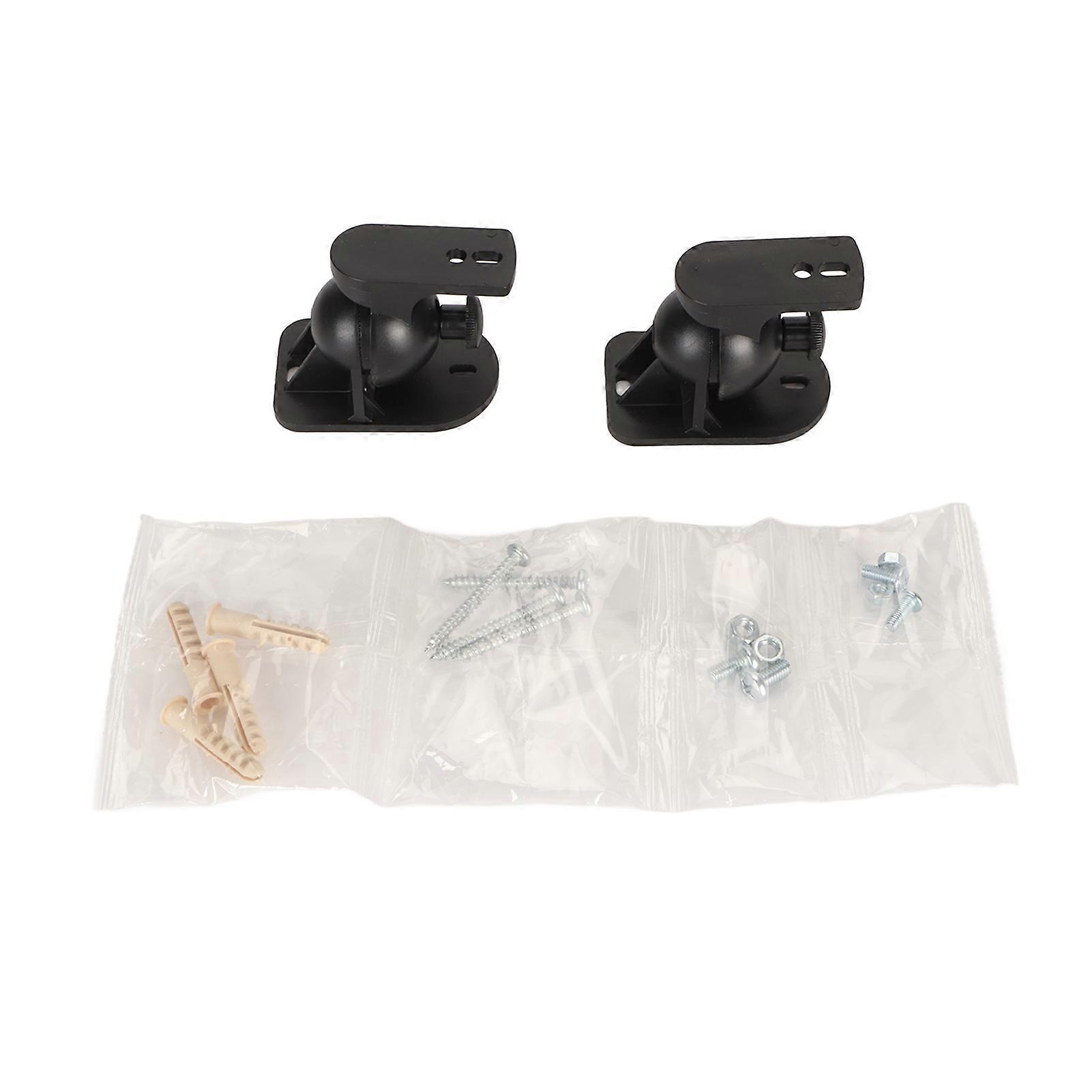 1 Pair Speaker Wall Mount Plastic Angle Adjustable Speaker Wall Bracket Shelf for School Studio Office