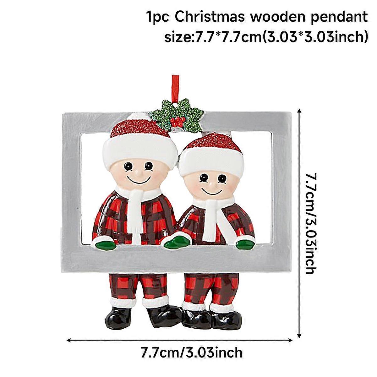 DIY Christmas Family Pendant Merry Christmas Decorations for Home Navidad 2023 Christmas Tree Hanging Ornament New Year 2024