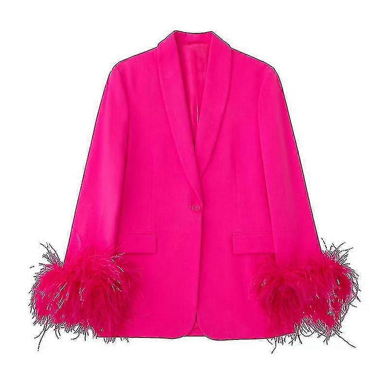 Women's Long Sleeve Open Front Blazer - Casual Work Office Jacket