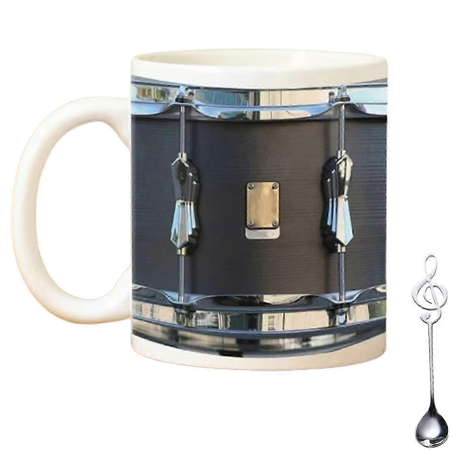 Vintage Drum Mug Coffee Funny Drumming Gift for Drummer