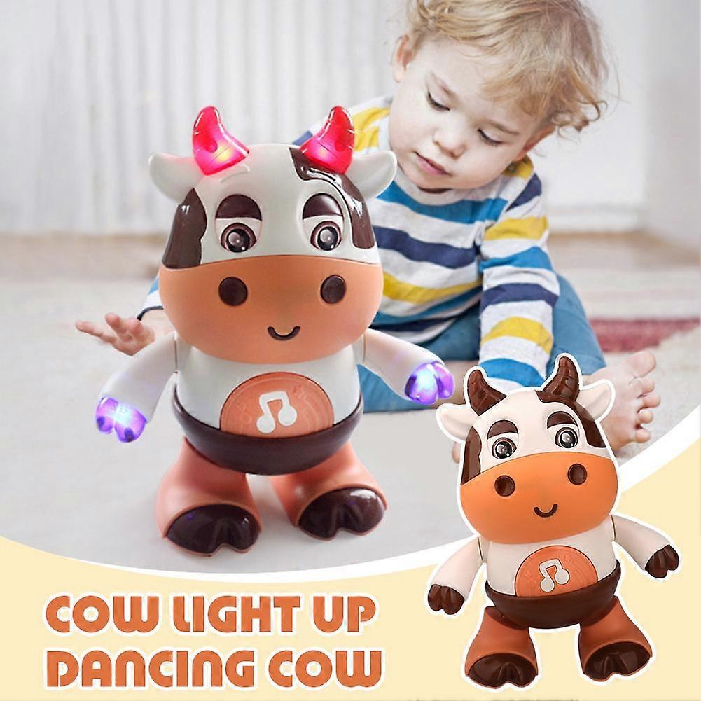 Light Up Dancing Cow for Active Fun,2025 New Musical Dancing Toy with LED Lights