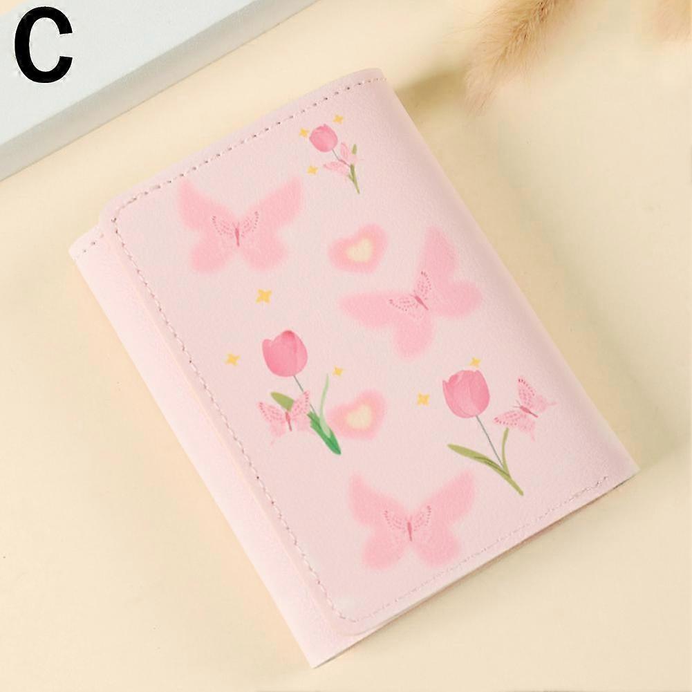 Cute Triple Fold Wallet Large Capacity Student Multi-function Folding