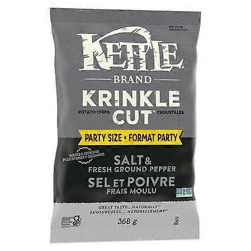 Kettle Brand Krinkle 切盐和新鲜胡椒粉，368 克（9 箱）