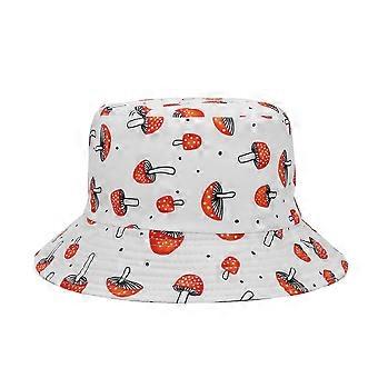 blanc Champignon Bucket Hat D’été Pêche Chapeau Packable Voyage Plage isherman Cap pour Femmes Adolescentes Adultstyle 3