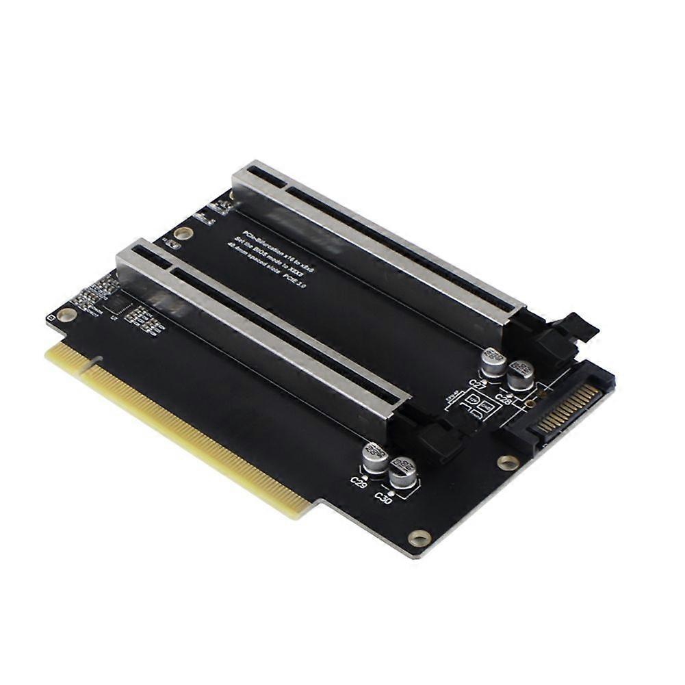 PCIe 3.0 X16 to X8X8 Expansion Card PCIe-Bifurcation Gen3 X16 to X8x8 40.4mm Spaced Slots with Heig