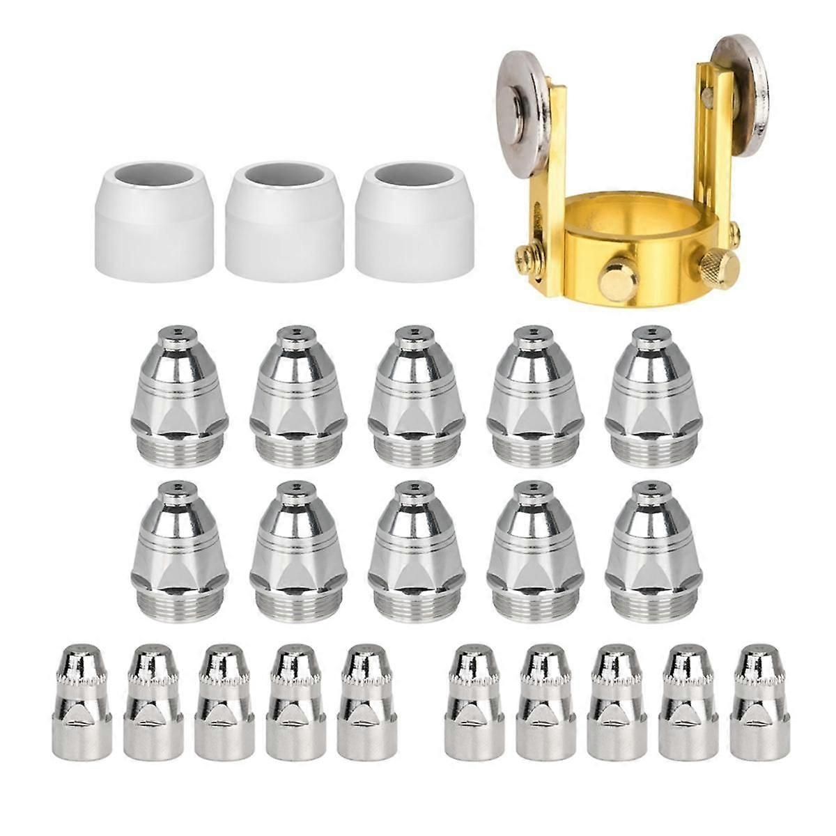 P80 Plasma Cutter Torch Consumables, 24Pcs 1.5mm Cutting Torch Nozzle Tips Electrode Kits, for BTC8