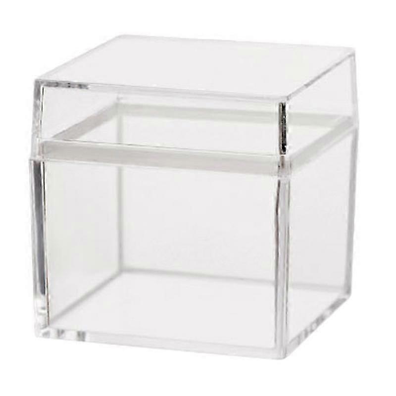 24pcs Transparent Plastic Candy Box Cookies Packing Box Treat Boxes Square Gift Container