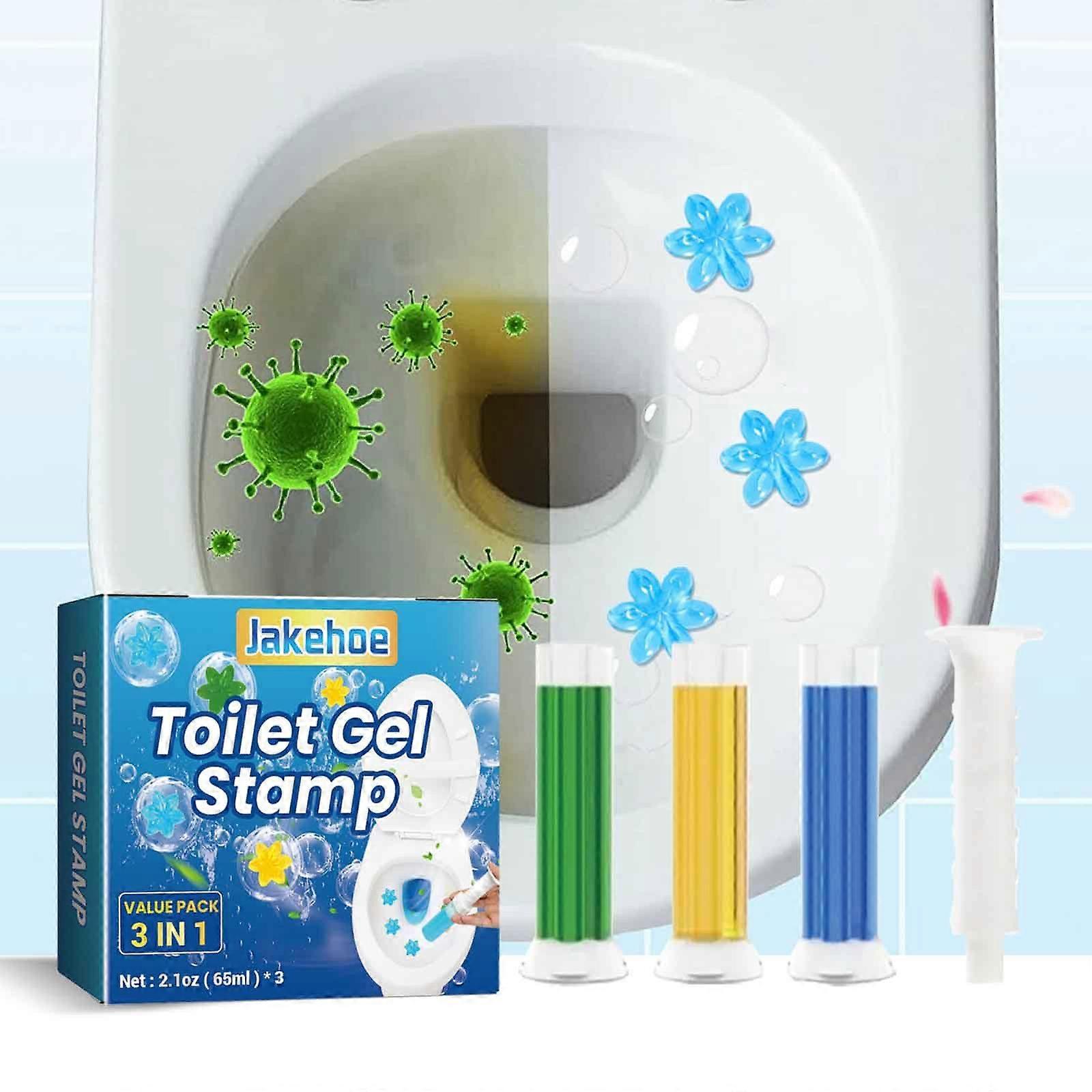 Toilet Gel Printing Cleaner Toilet Freshener Kit Contains 3 Kinds Of Flower Which Can Prevents Stains And Help Deodorize The Toilet Gel 65ml X 3