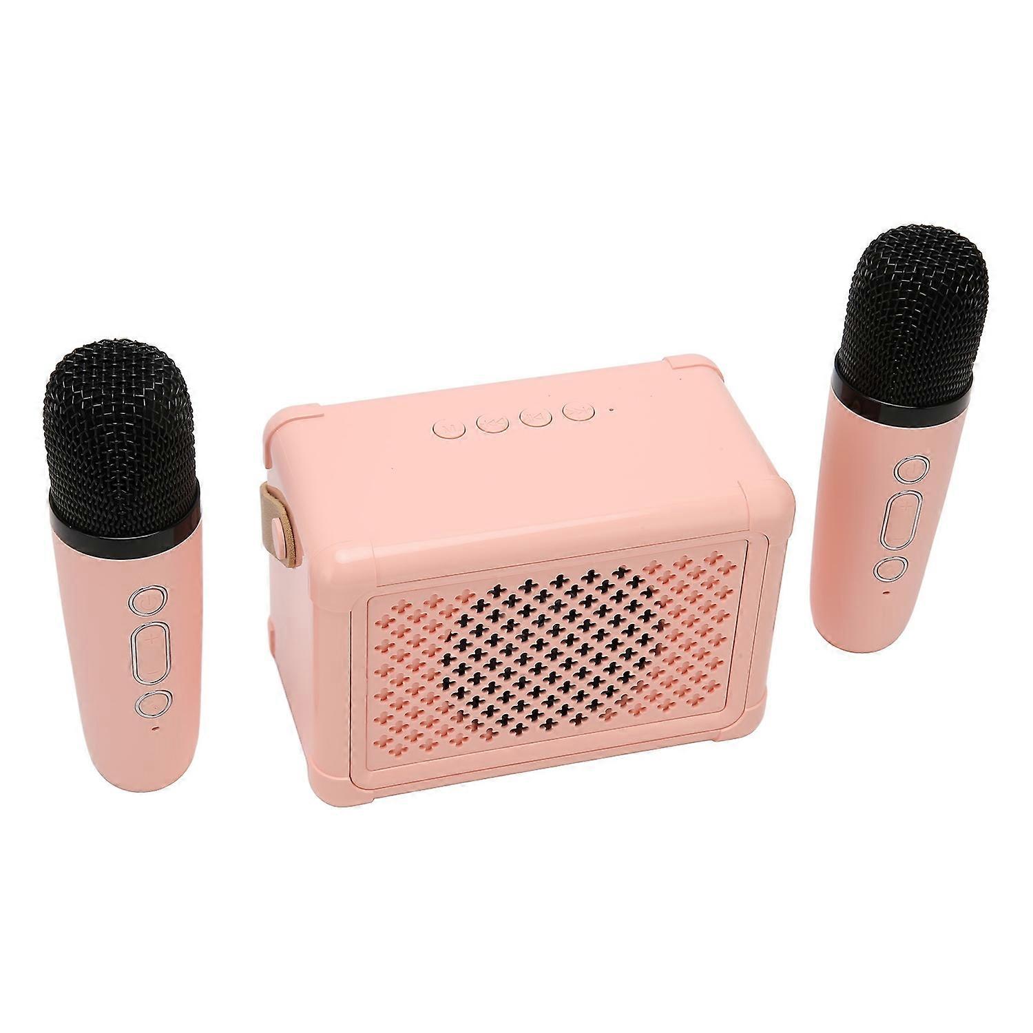 Wireless Karaoke Speakers Bluetooth5.0 Speaker with 2 Wireless Microphones Portable Karaoke Machine