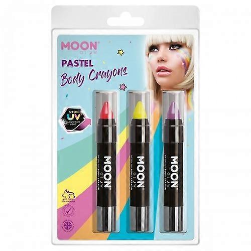Moon Glow Intense Neon UV Body Crayons (Pack of 3)