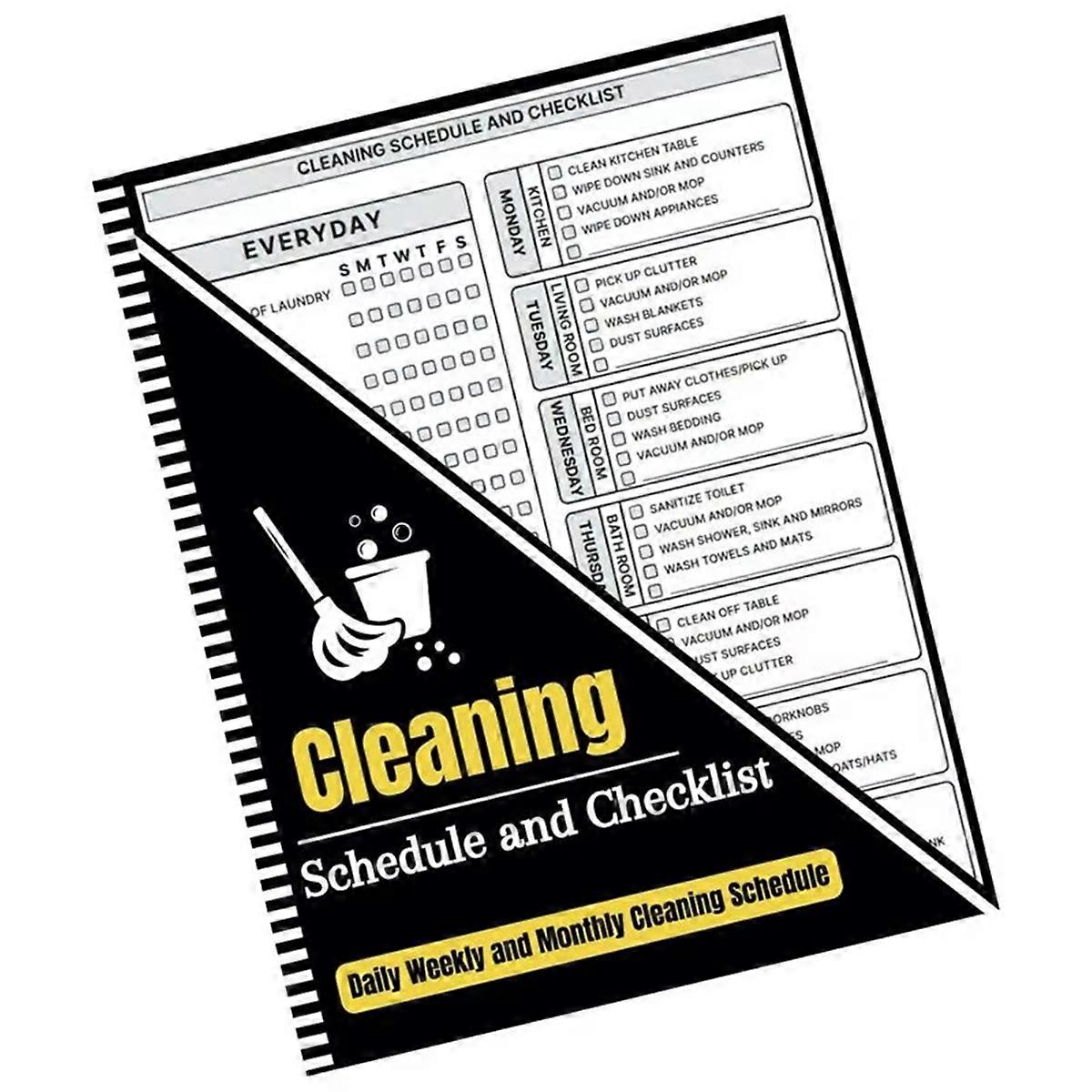Cleaning Planner Chore List for Adults Cleaning Checklists Planner and Organizer Daily Weekly and Monthly Checklists