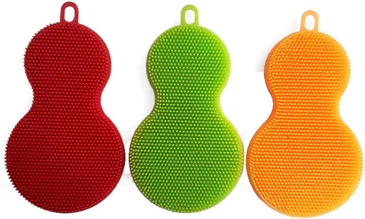 Hook-Designed, Double-Sided, Non-Stick Silicone Scrubber