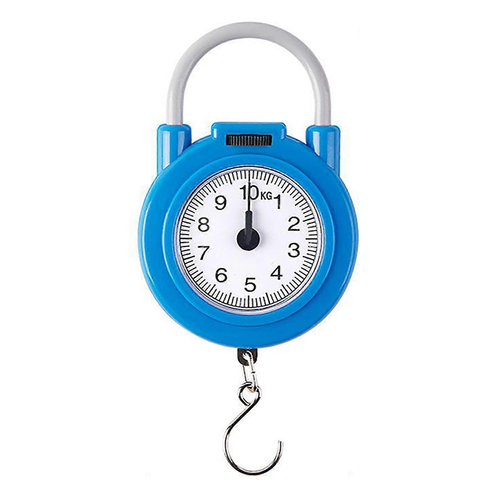 Portable Hanging Digital Scale with Metal Hook High Precision Home Kitchen Food Scale 10Kg Capacity Weight Measuring Mechanical Spring Scale for Trave