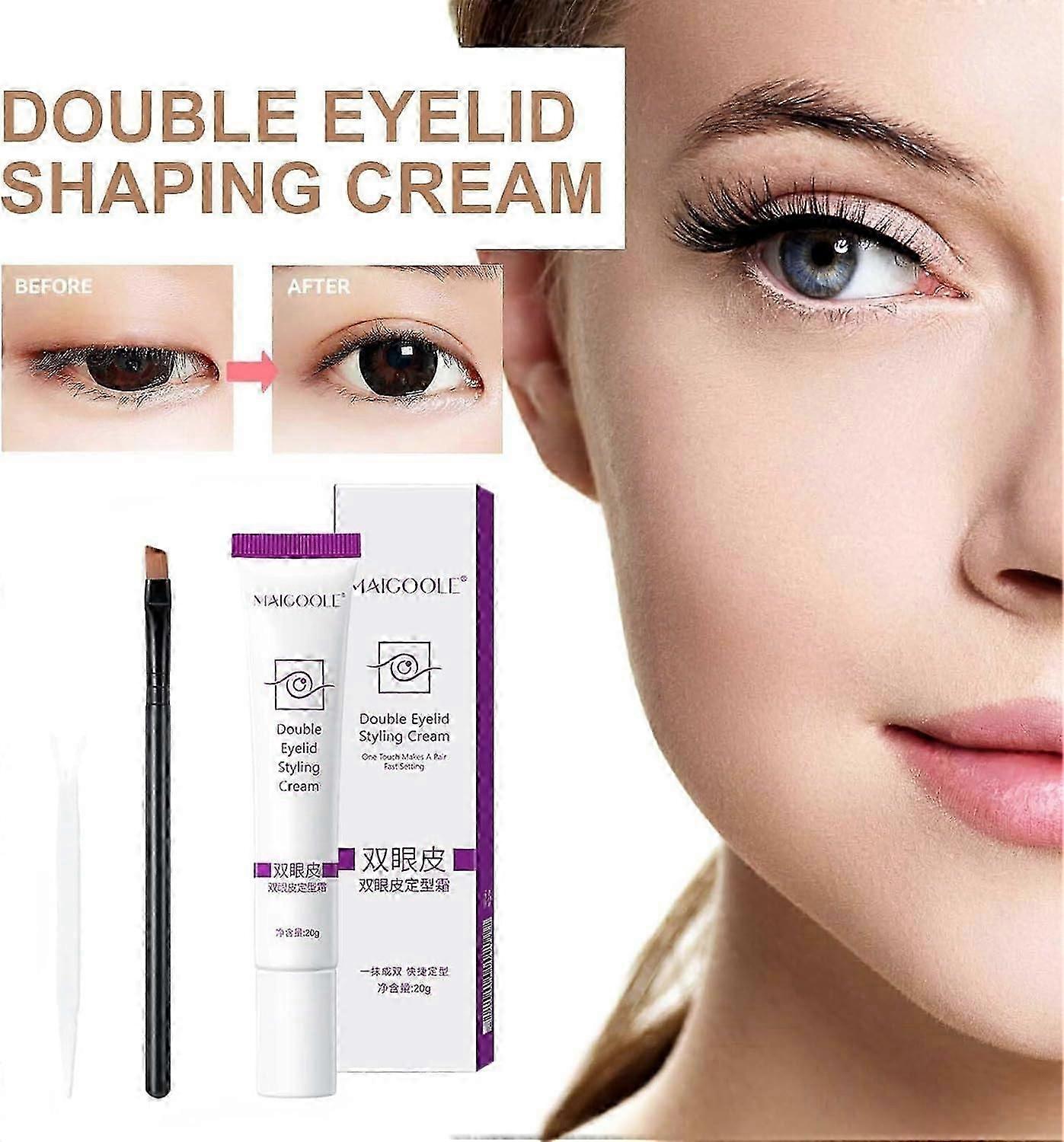 Double Eyelid Styling Cream, Long Lasting Invisible Double Eyelid Shaping Styling Cream, Sweat and Waterproof, Make Eyes Larger