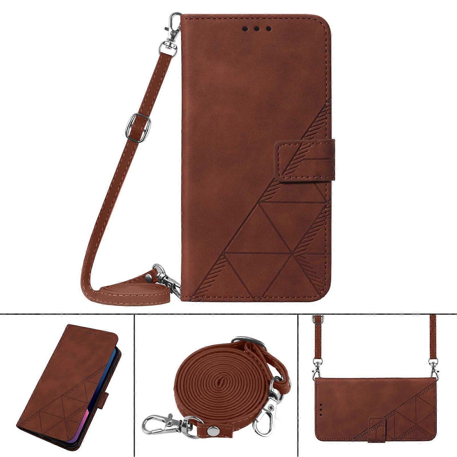 Compatible with Samsung Galaxy A16 Full Protection Soft PU Leather Flip Wallet Phone Case with Card Holder and Long Strap