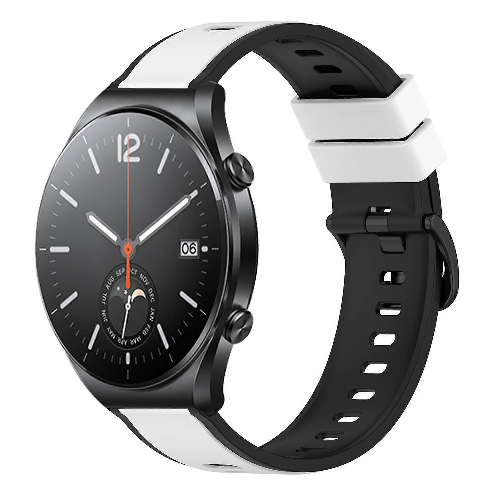 For Xiaomi MI Watch S1 22mm Two-Color Silicone Watch Band