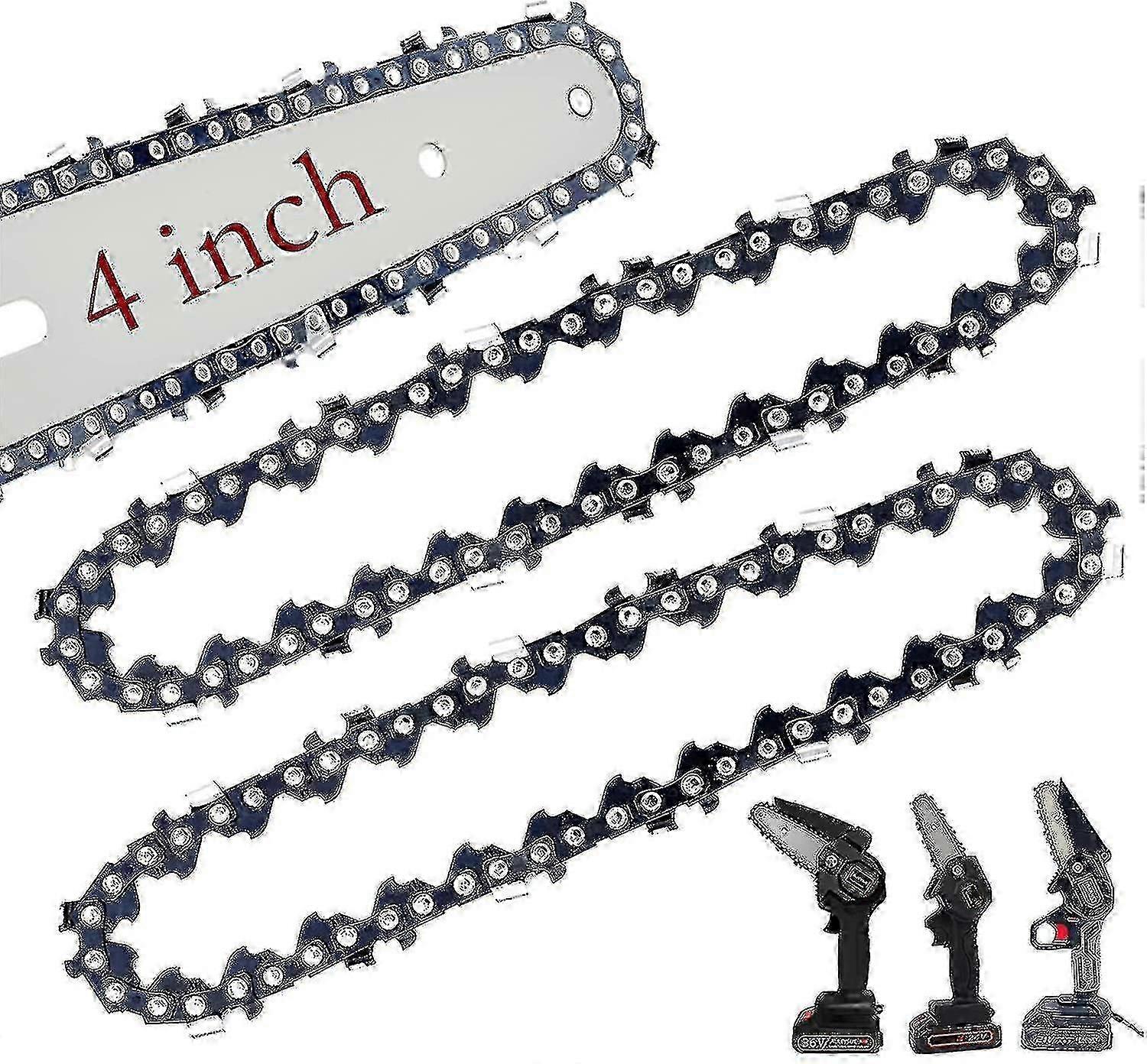 2 Packs Mini Chainsaw Chain, 4 Inch Replacement Chains