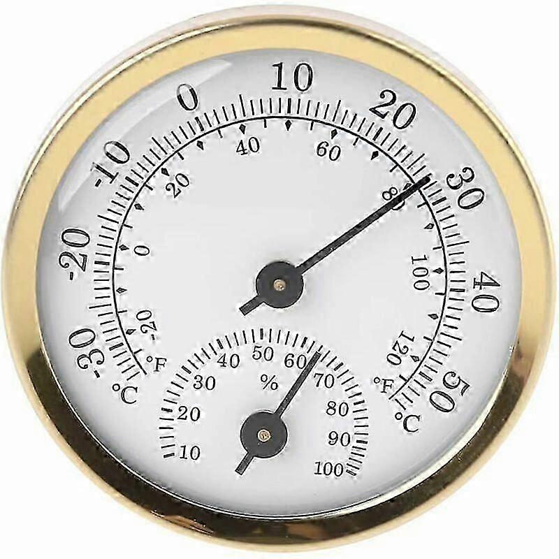 Analog Indoor Thermometer and Hygrometer with Temperature and Humidity Display