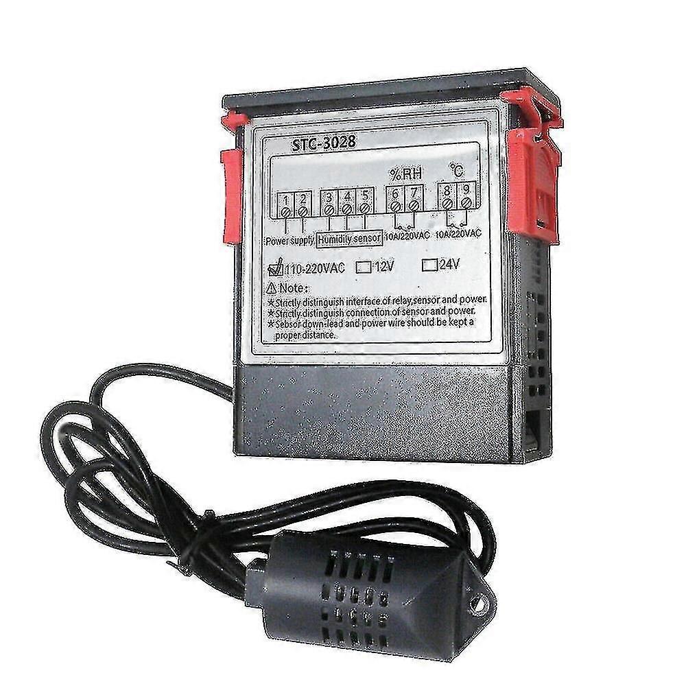 Stc-3028 Digital Temperature Humidity Meter 10a Thermostat Dual Display Hygrometer Controller(12v) Hy
