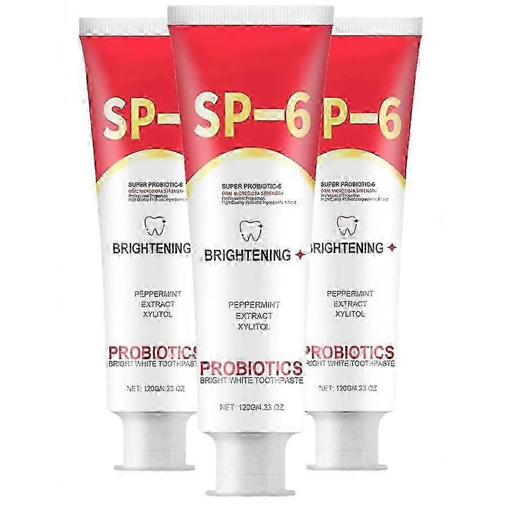 3PCS SP-6 Probiotic Toothpaste,Sp-6 Toothpaste Whitening