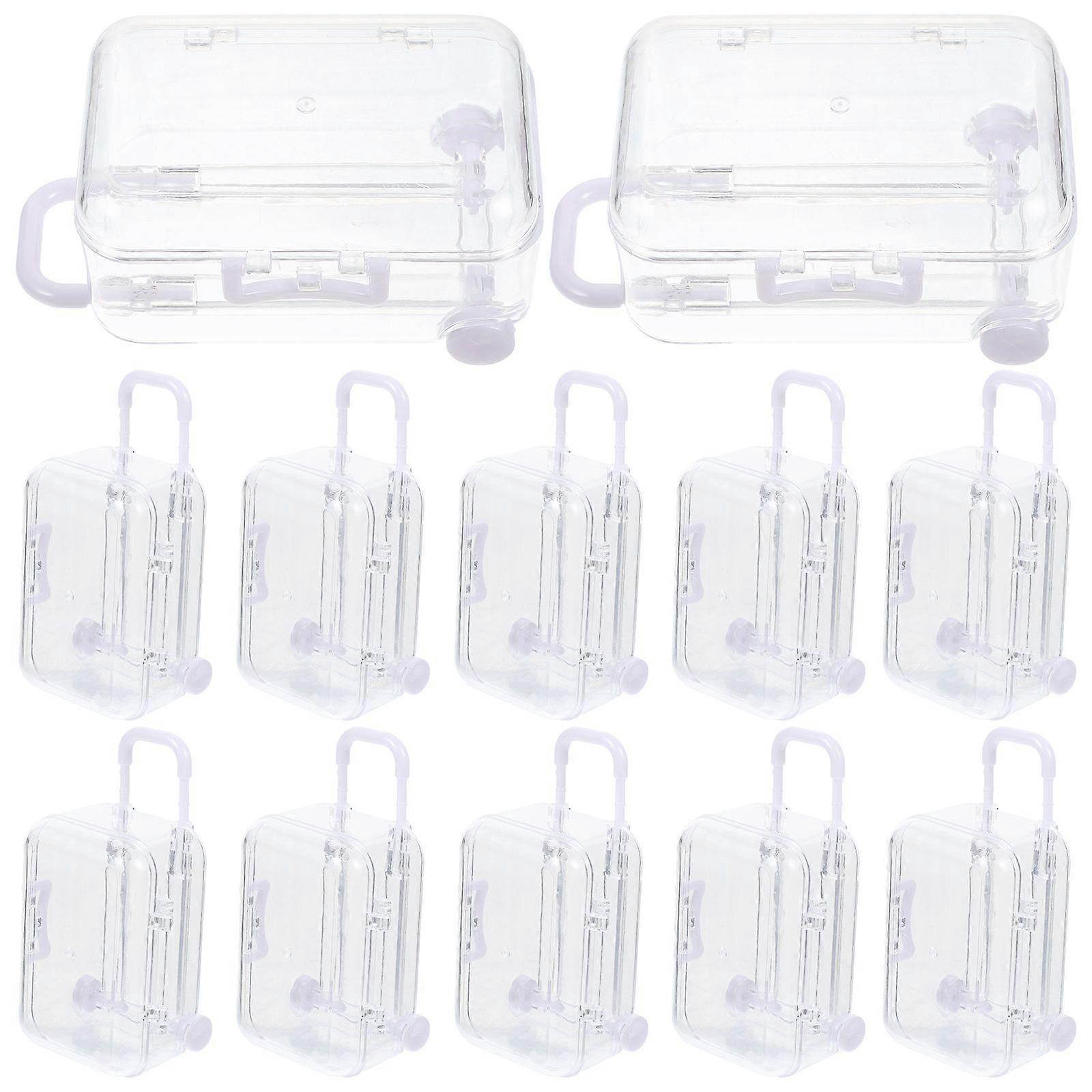 12pcs Suitcase Shaped Candy Boxes Mini Suitcase Gift Box for Wedding Party Decorations