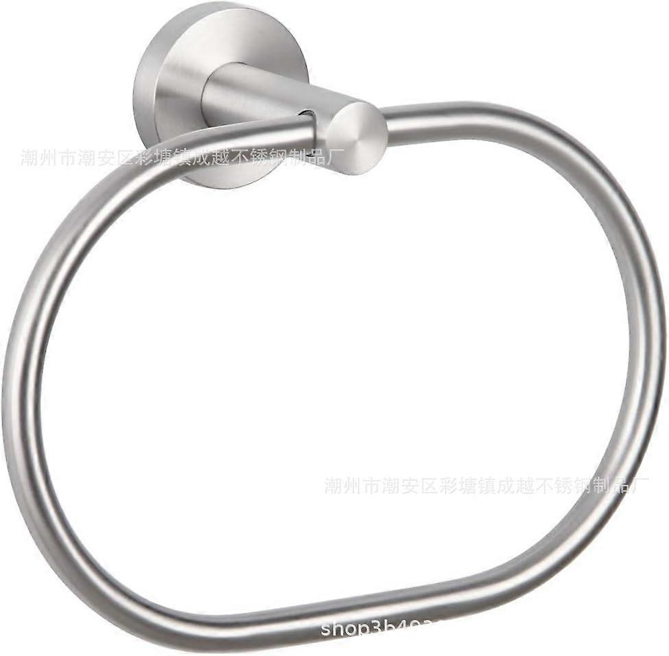 Stainless Steel Swivel Towel Ring - Chrome Wall-Mounted Holder