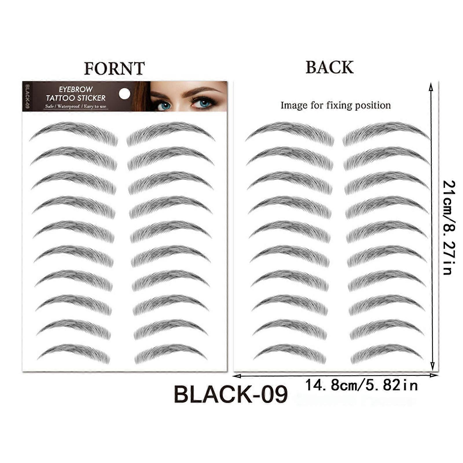 Temporary Sticker Tattoo Simulated Waterproofed Eyebrow Stickers Eyebrow Tattooed Stickers Environmentally Friendly Lazy Eyebrow Patches