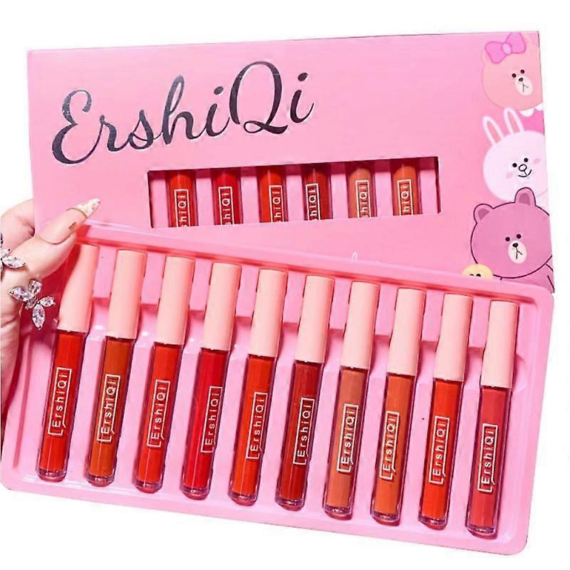 10 Colors Net Red Matte Lip Glaze Set Long Lasting Waterproof Creative