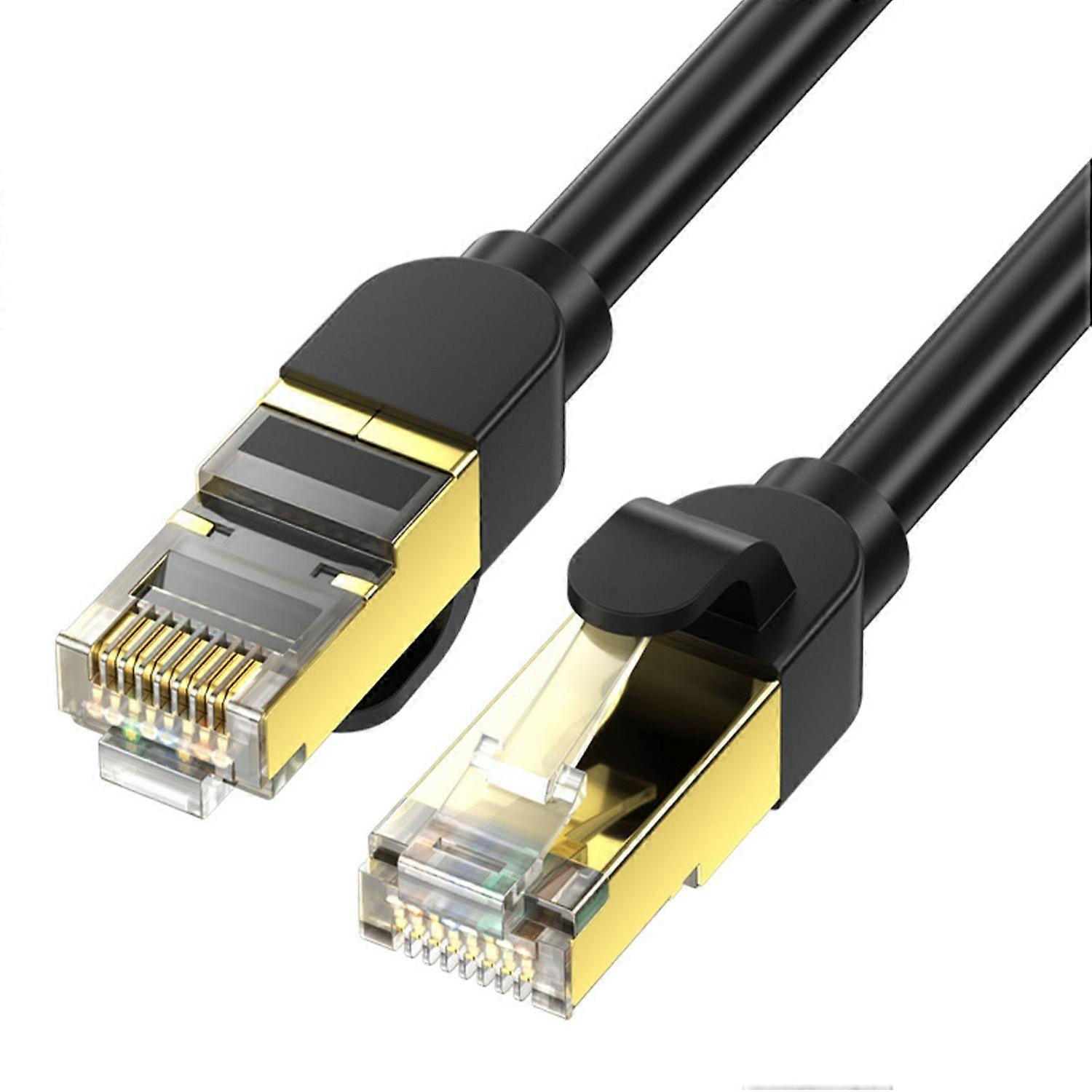 Cat 8 Ethernet Cable Double Shielded 40Gps High Speed 2000Mhz 26AWG RJ45 Connector Cat 8 Internet Ca