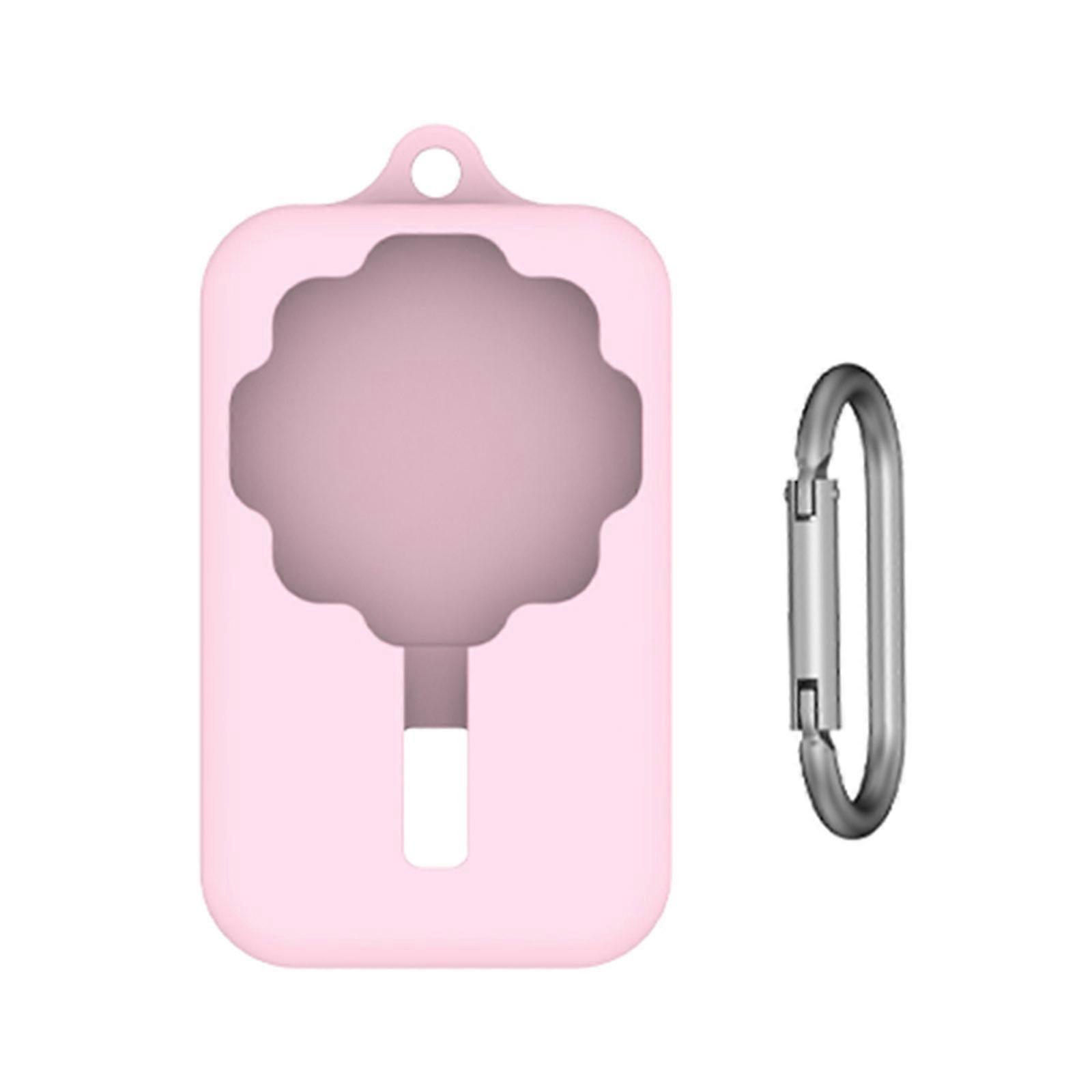 Protective Silicone Case Sleeve For Intelligent Wearable Rings Charging Base Keeps Cables Neatly Stored Travel Daily Use Pink