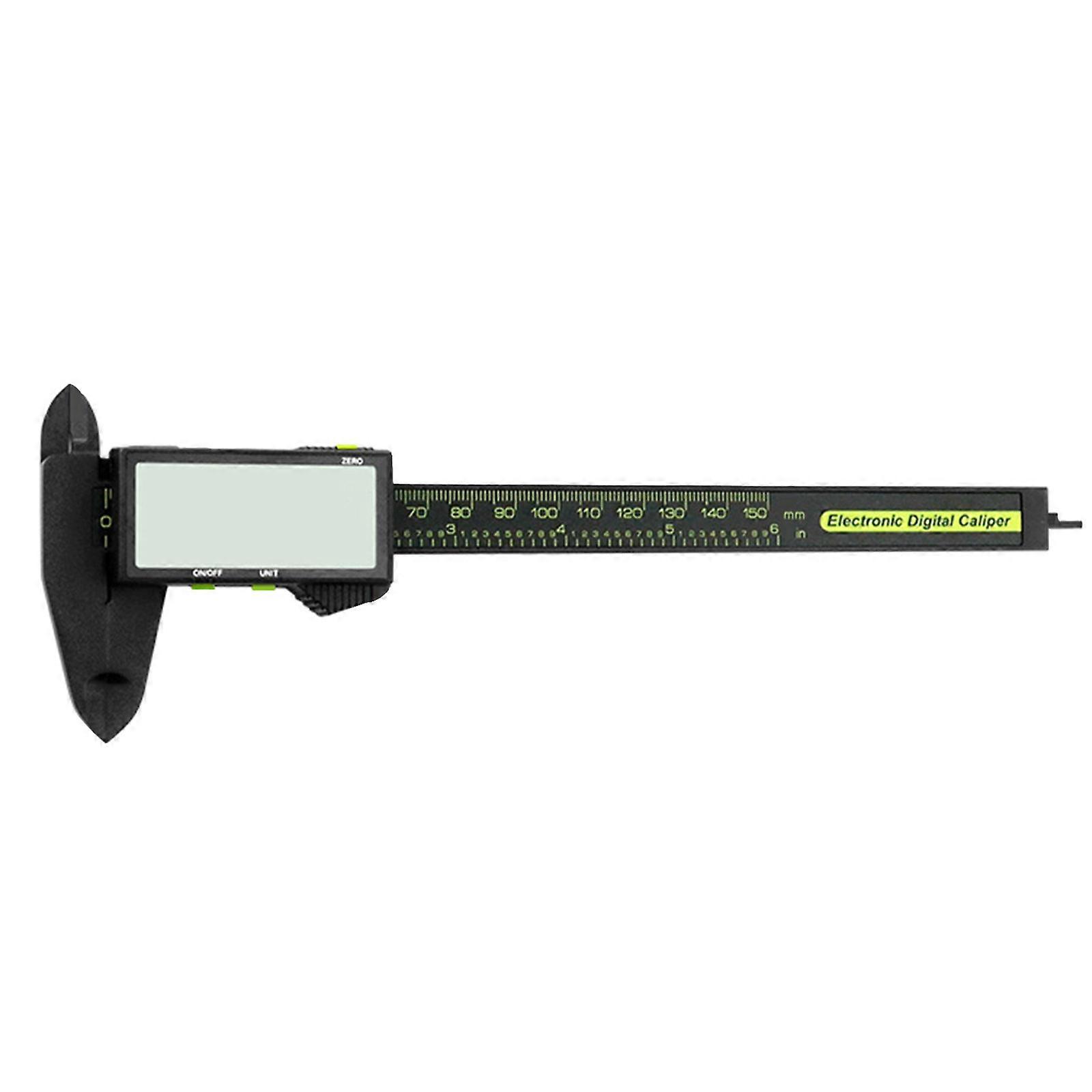 Professional Micrometer Gauge LCD Digital Vernier Caliper 0-150mm Caliper Measurement Tool with Unit Conversion  Black
