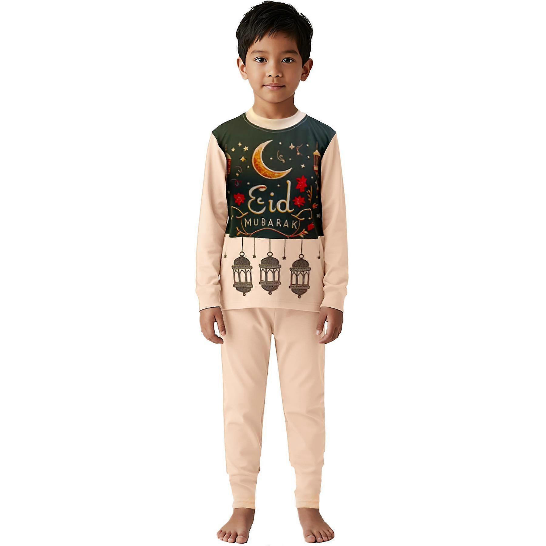 A2Z 4 Kids Girls Boys Eid Mubarak Pyjamas 2 Piece Comfortable Outfit Gifts Set