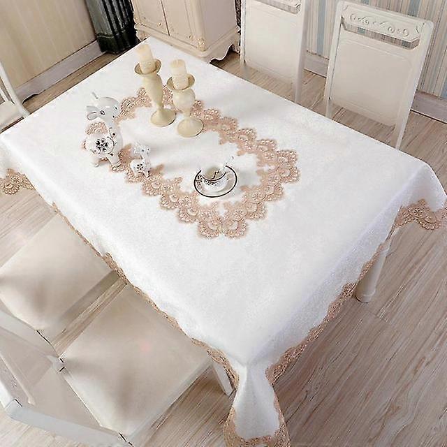 Simple European Luxury Lace Rectangle Square Round Table Cloth Tv Table Flag Runner Tablecloth Cover Set Home Decor Textile