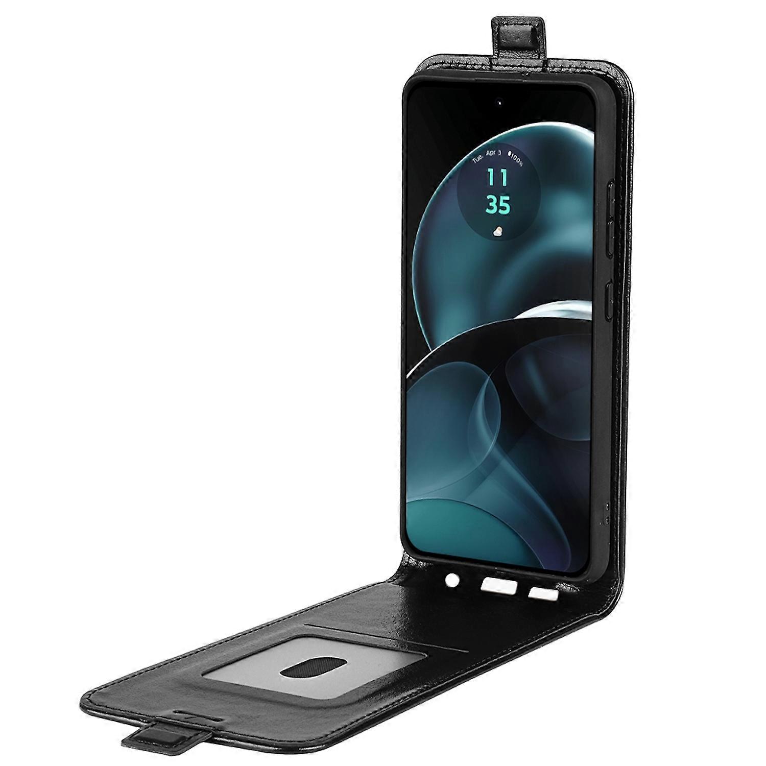 For Motorola Moto G14 Flip Bag Black Sleeve Cover Bag Cases Case