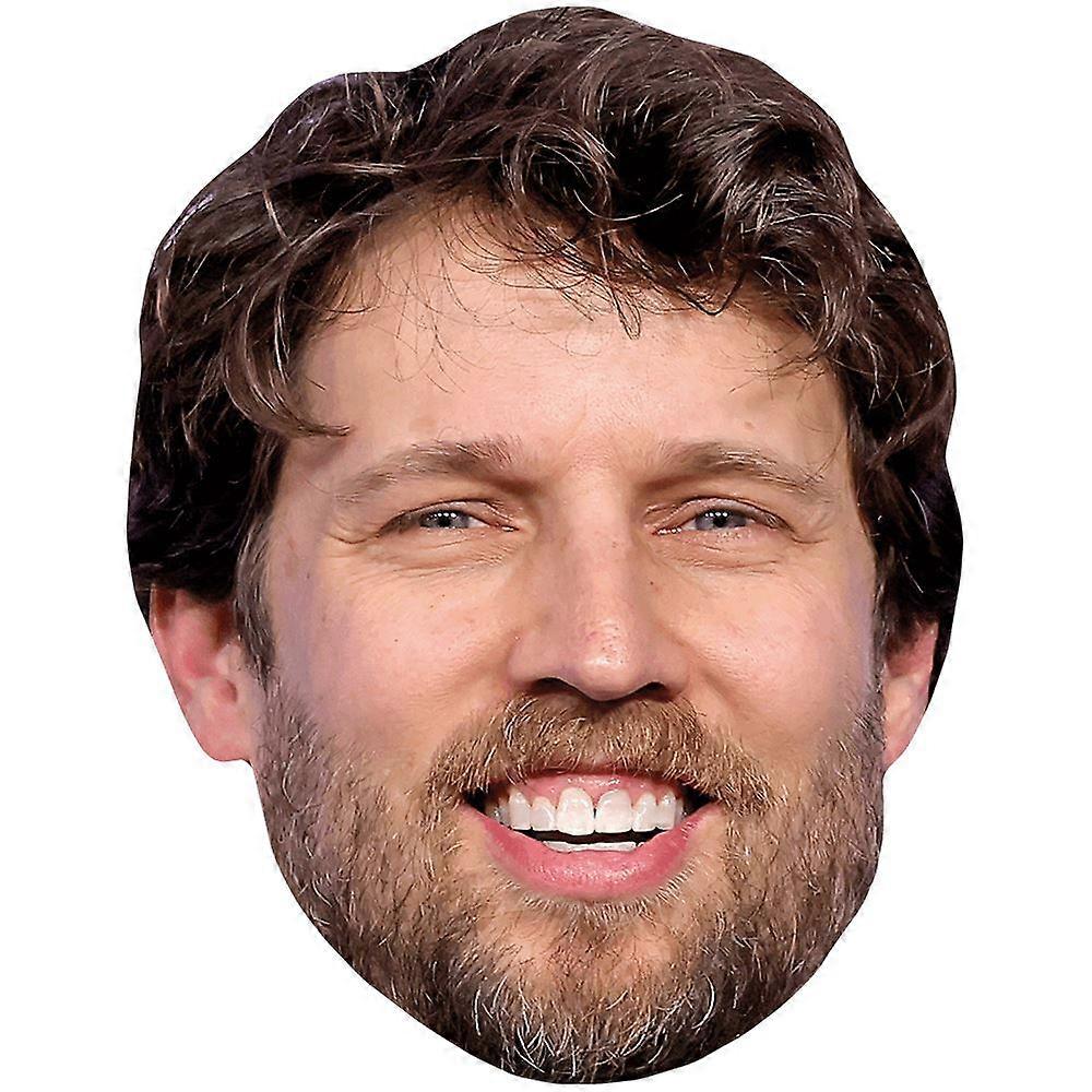 Jon Heder (Beard) Celebrity Mask, Flat Card Face