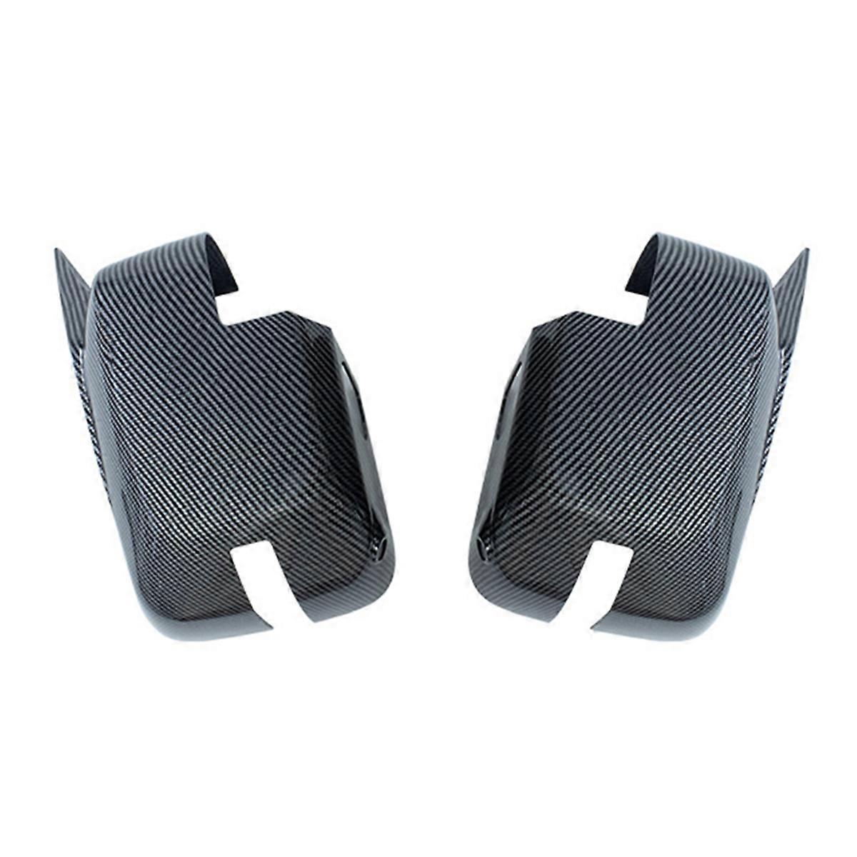 Car Rear View Mirror Cover Side Mirror Cap Trim for 2021-2024 with Turn Signal Light, Carbon Fiber