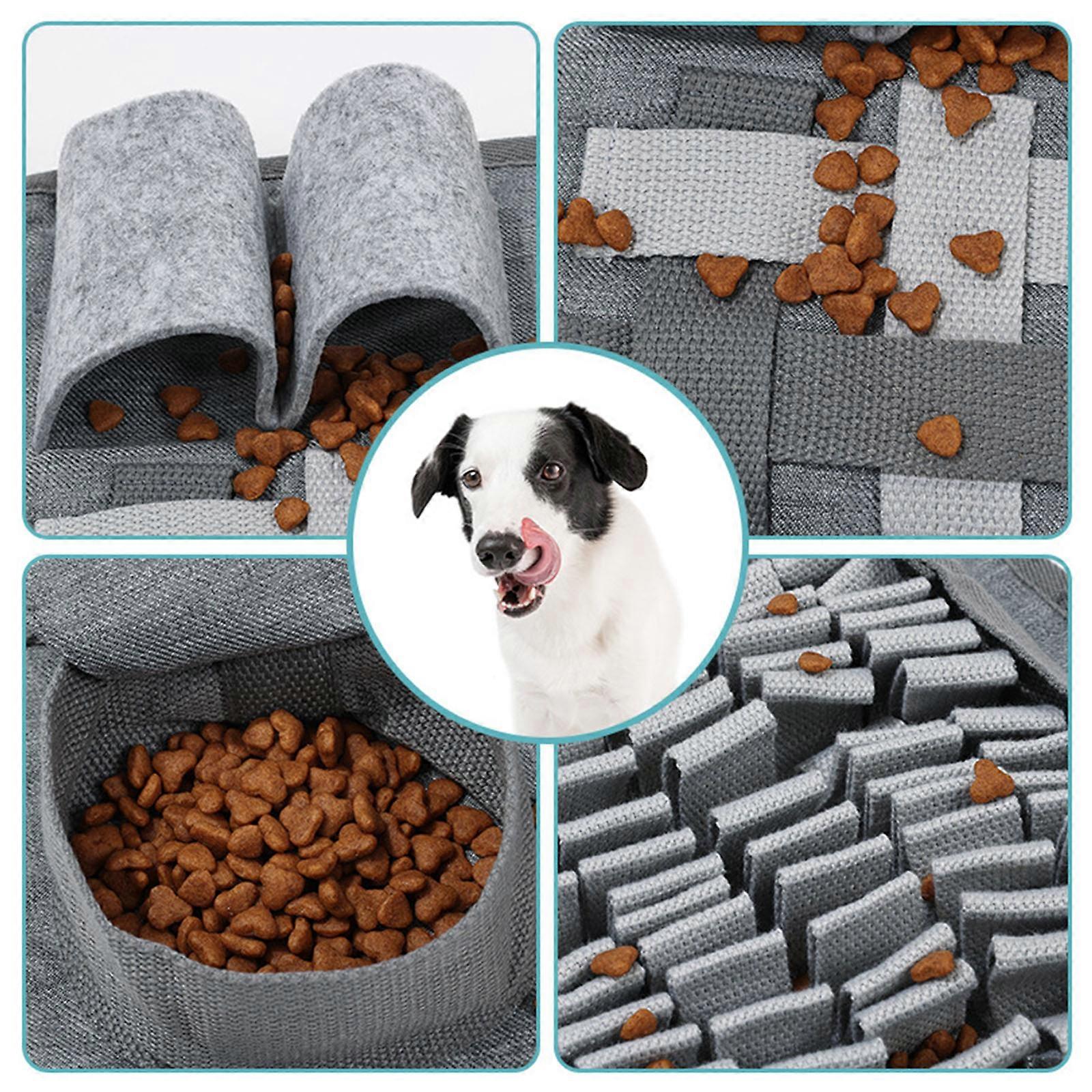 Dog Sniffing Mat for Mental Stimulation and Boredom Relief Treats Mat for Indoor Training and Enrichment Activity  Gray